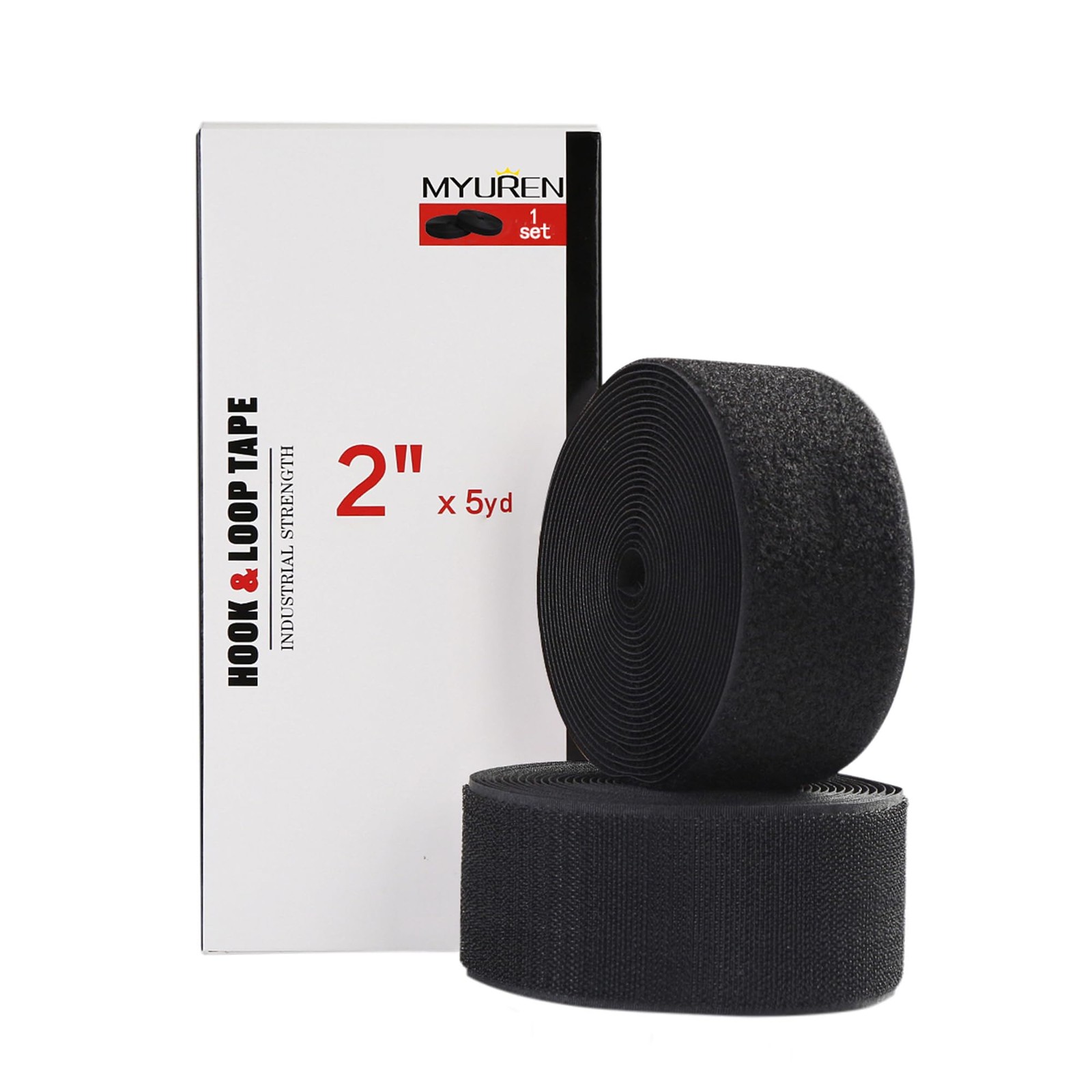 Sew on Hook and Loop Style 2 Inch Non-Adhesive Back Nylon Strips Fabric Faste...