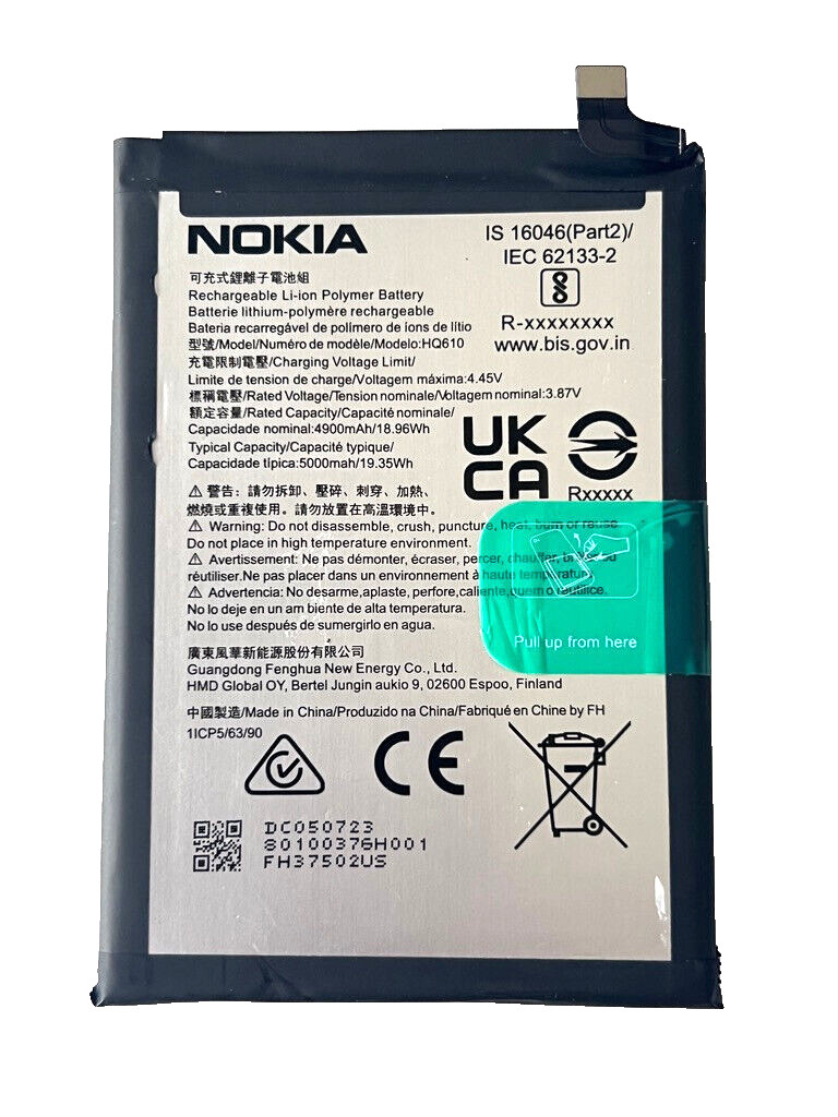 FOR Nokia G310 G400 5G TA-1448 Smart Phone 5000mAh Battery Original OEM HQ610