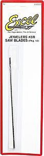 Excel Fine Jeweler's Saw Blades #2/0 - Hobby and Model Razor Saw Blade - #20520