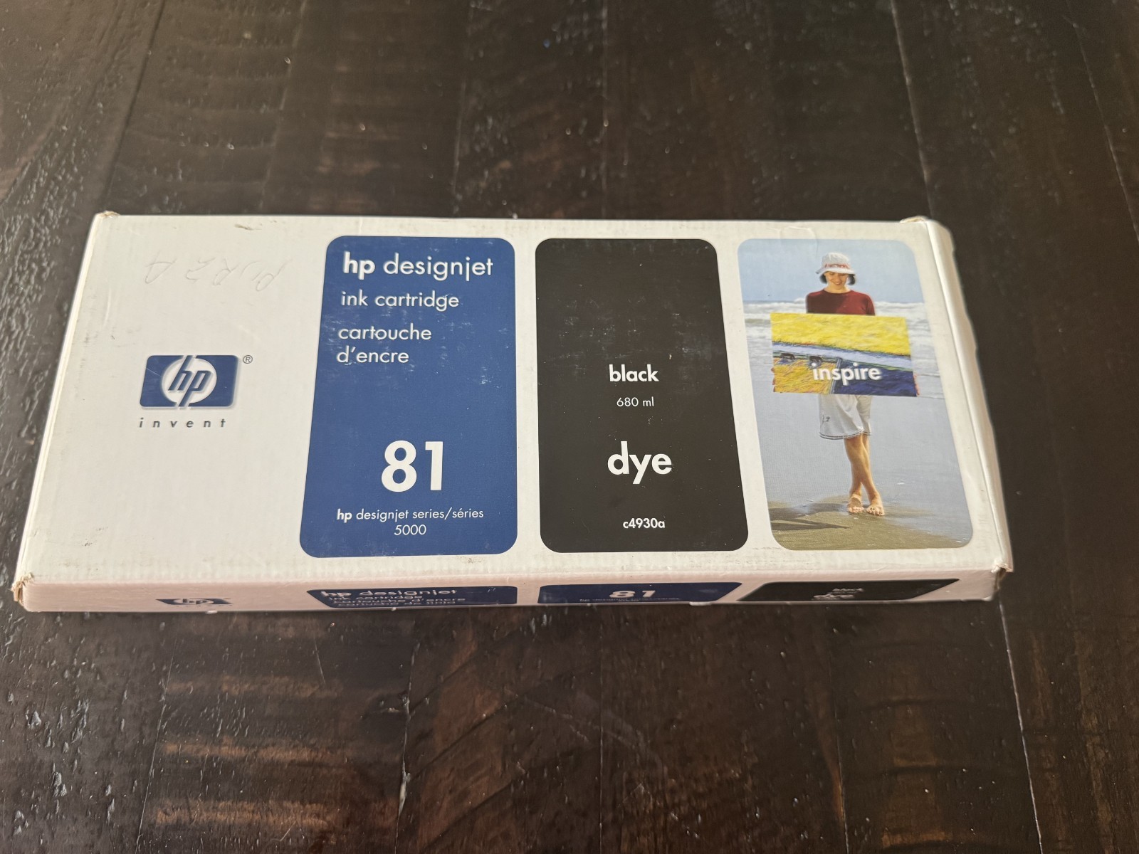 NEw! GENUINE HP 81 BLACK INK CARTRIDGE FOR DESIGNJET 5000 c4930a Exp 2/09