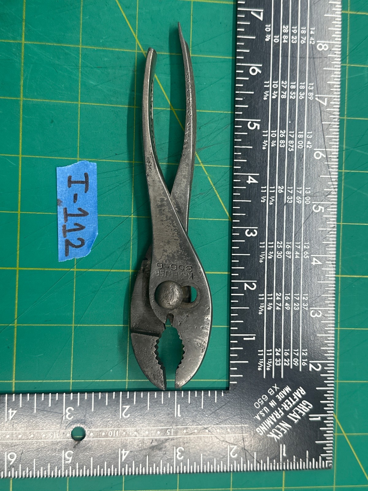 Vintage 6.75" Long Kraeuter No. 356-6 Slip Joint Pliers Tool, Made in USA