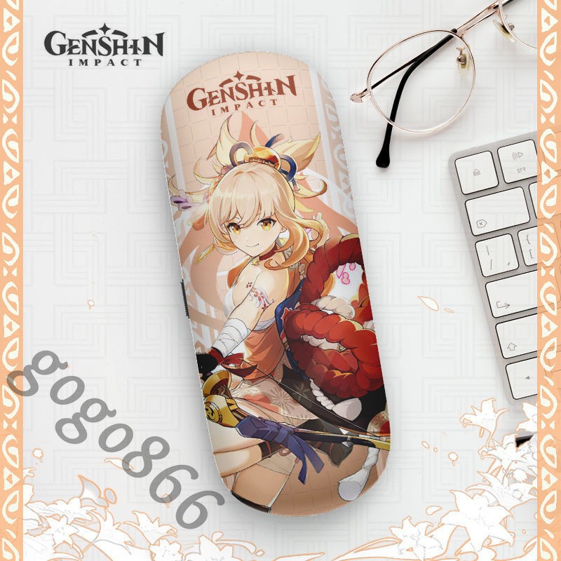 Yoimiya Glasses Case Genshin Impact Hard Shell Eye Glasses Eyeglass Case Box