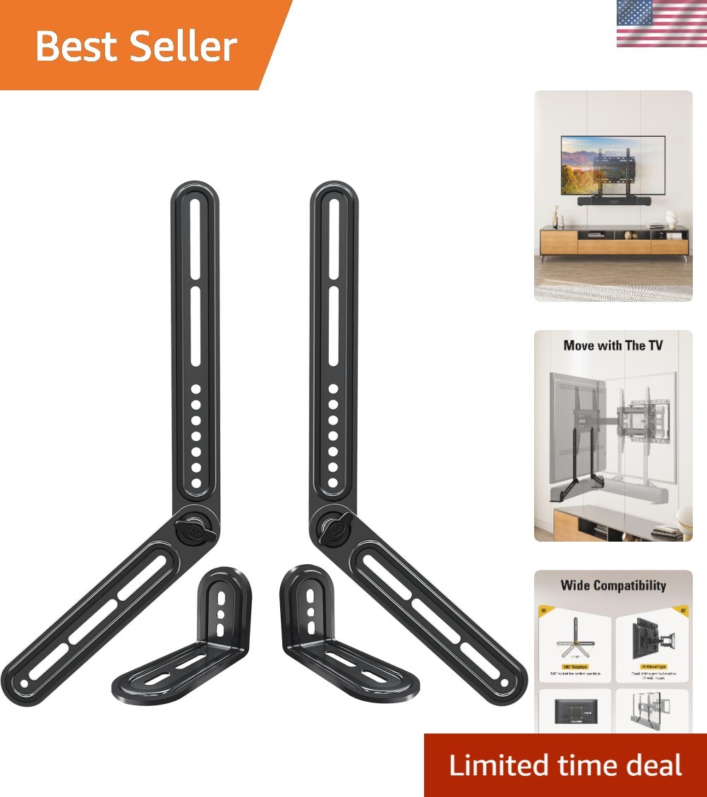 Soundbar Mount Bracket for Mounting Above or Under TV Fits Most of Sound Bars...