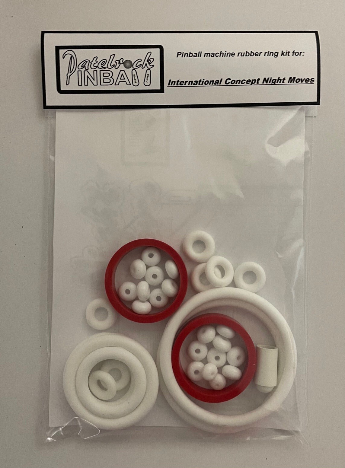 1989 International Concepts Night Moves Pinball Machine Rubber Ring Kit