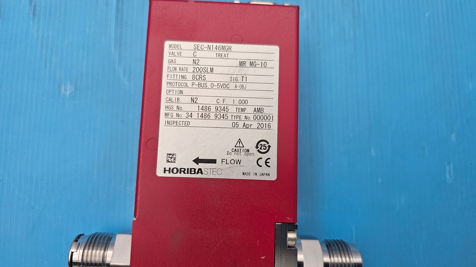 HORIBA STEC MASS FLOW DEVICE SEC-N146MGR 2SLM 200SLM