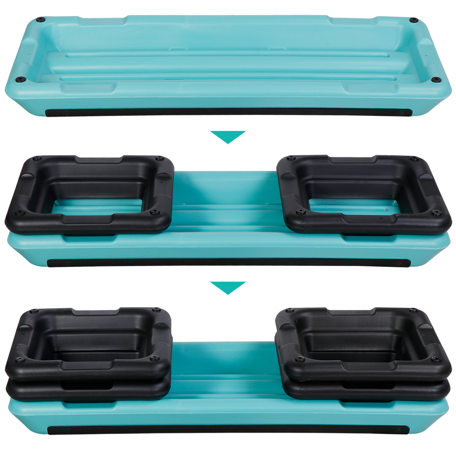 43" Adjustable Aerobic Step Platform Exercise Workout Stepper W/Riser Green
