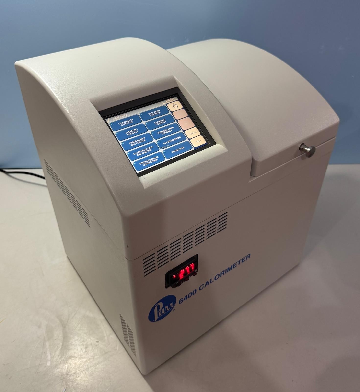 Parr 6400 Automatic Calorimeter 240V Powers On Touchscreen Works Firmware Error