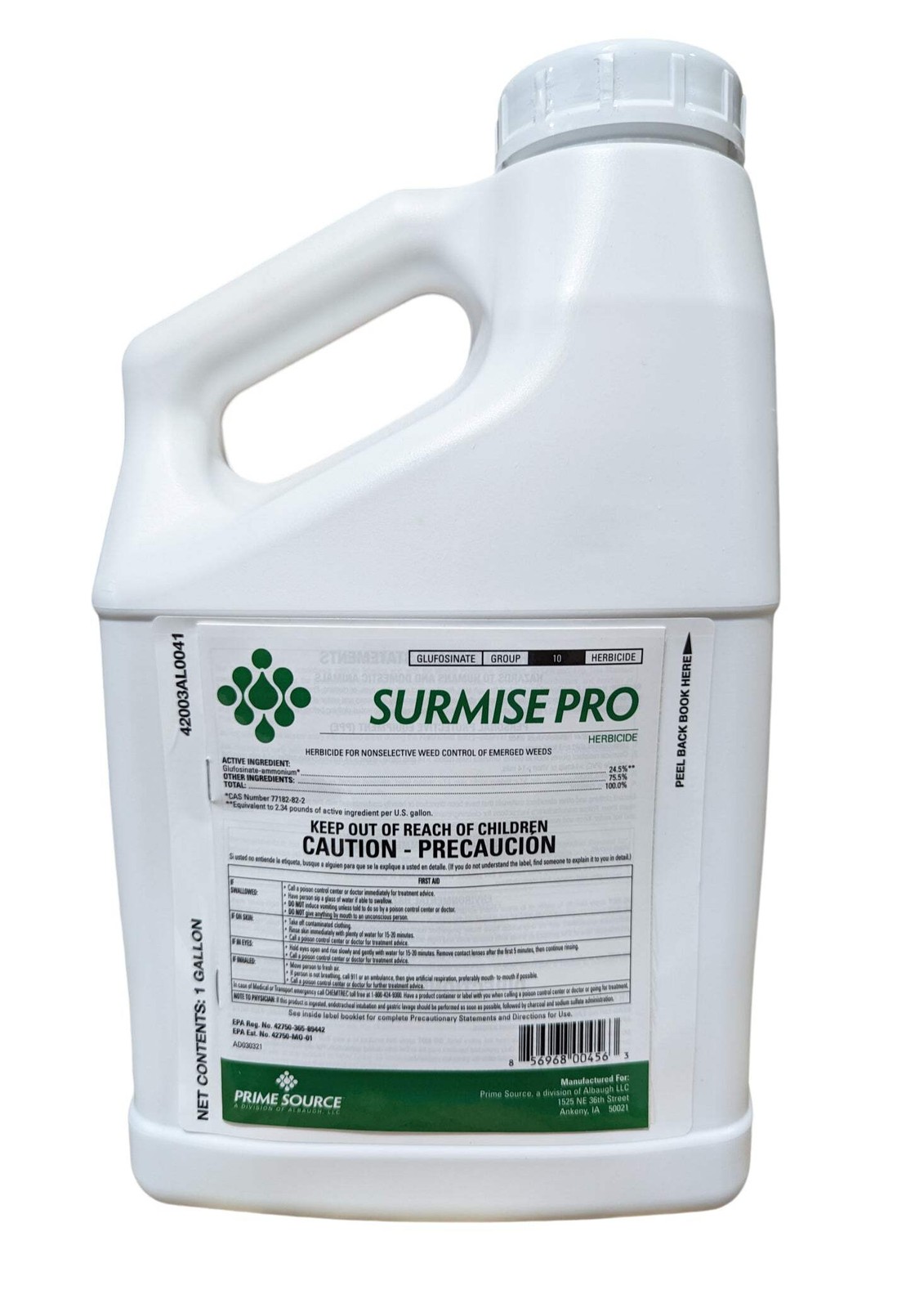 Surmise Pro Herbicide Glufosinate 24.5% Non-Selective Weed Killer gallon (128 oz