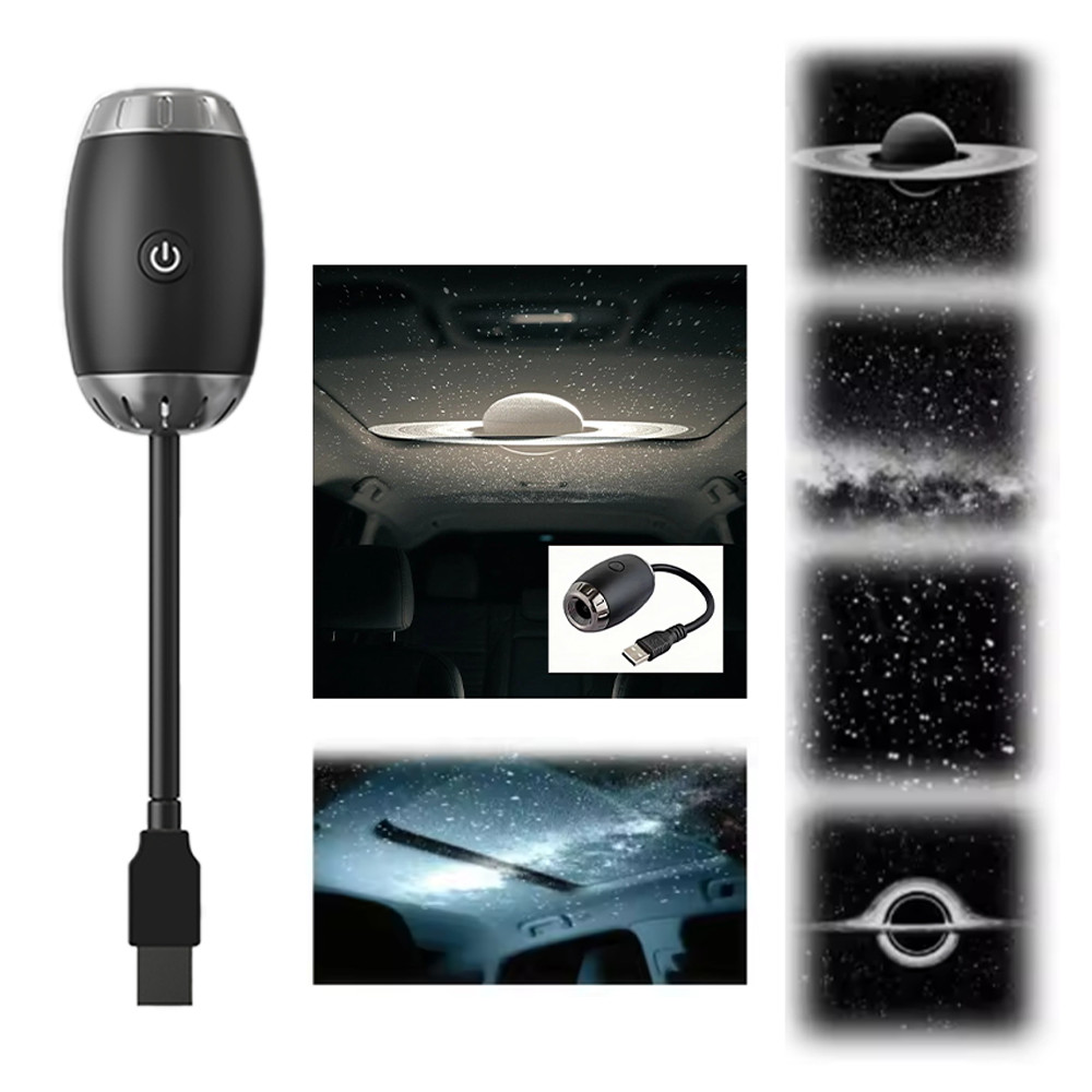 Car Interior Roof USB Star Projector Car Roof Light Galaxy Ceiling Night Lamp