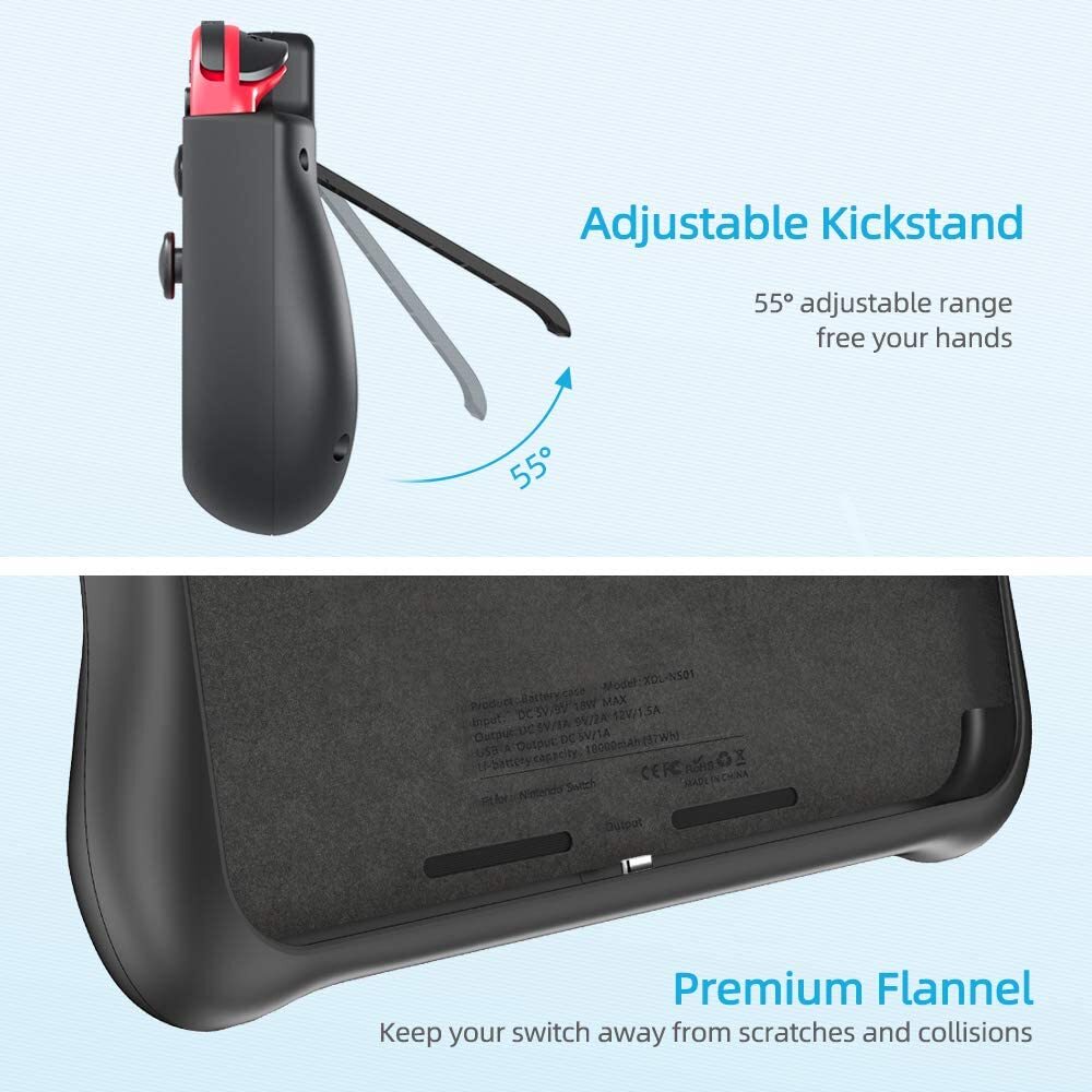 10000mAh External Battery Station for Nintendo Switch/Switch OLED Charger Case
