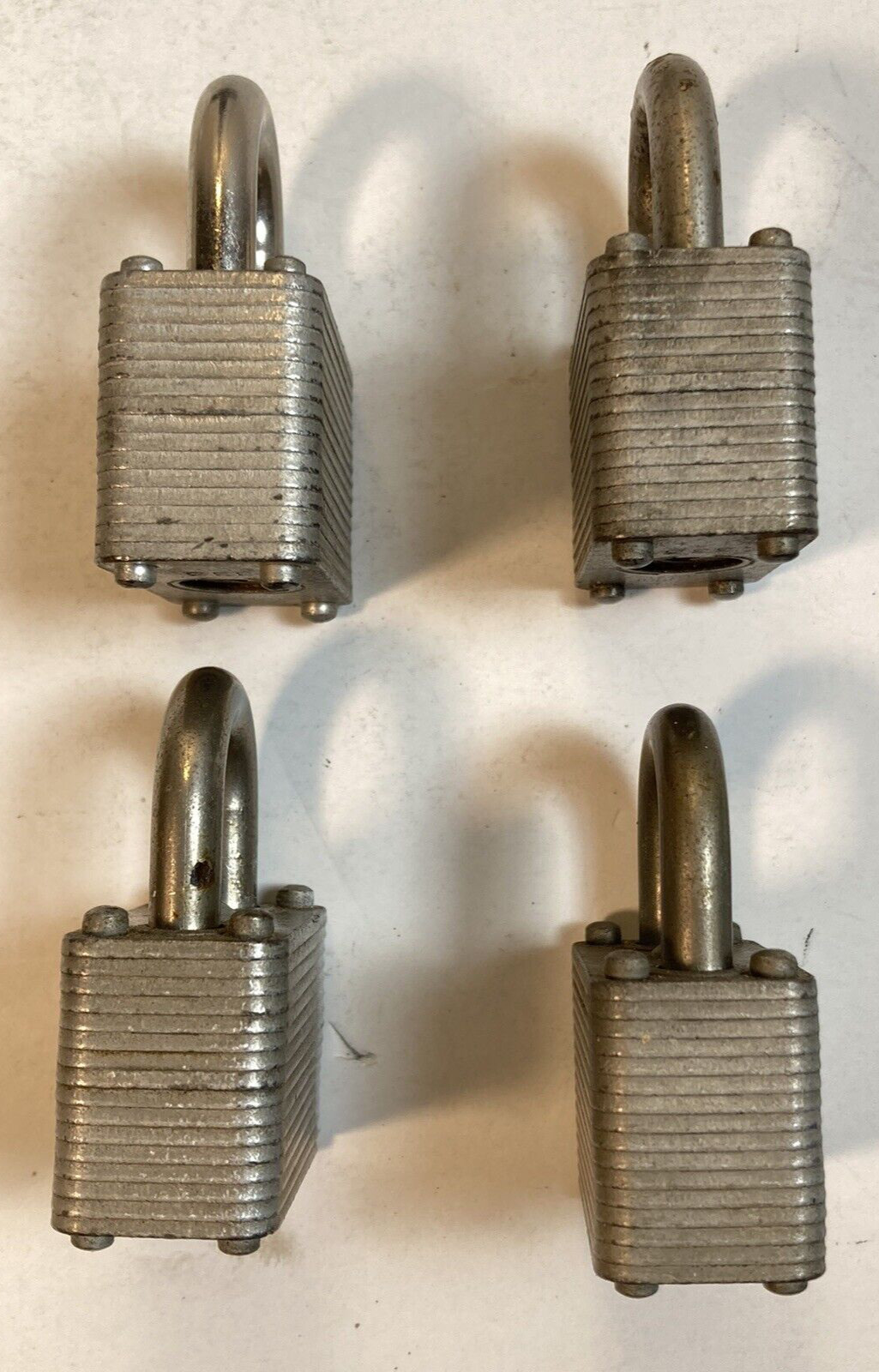 Master Lock No. 22 Padlocks Lot - Keyed Same - 4 Locks - 2 Keys - Milwaukee