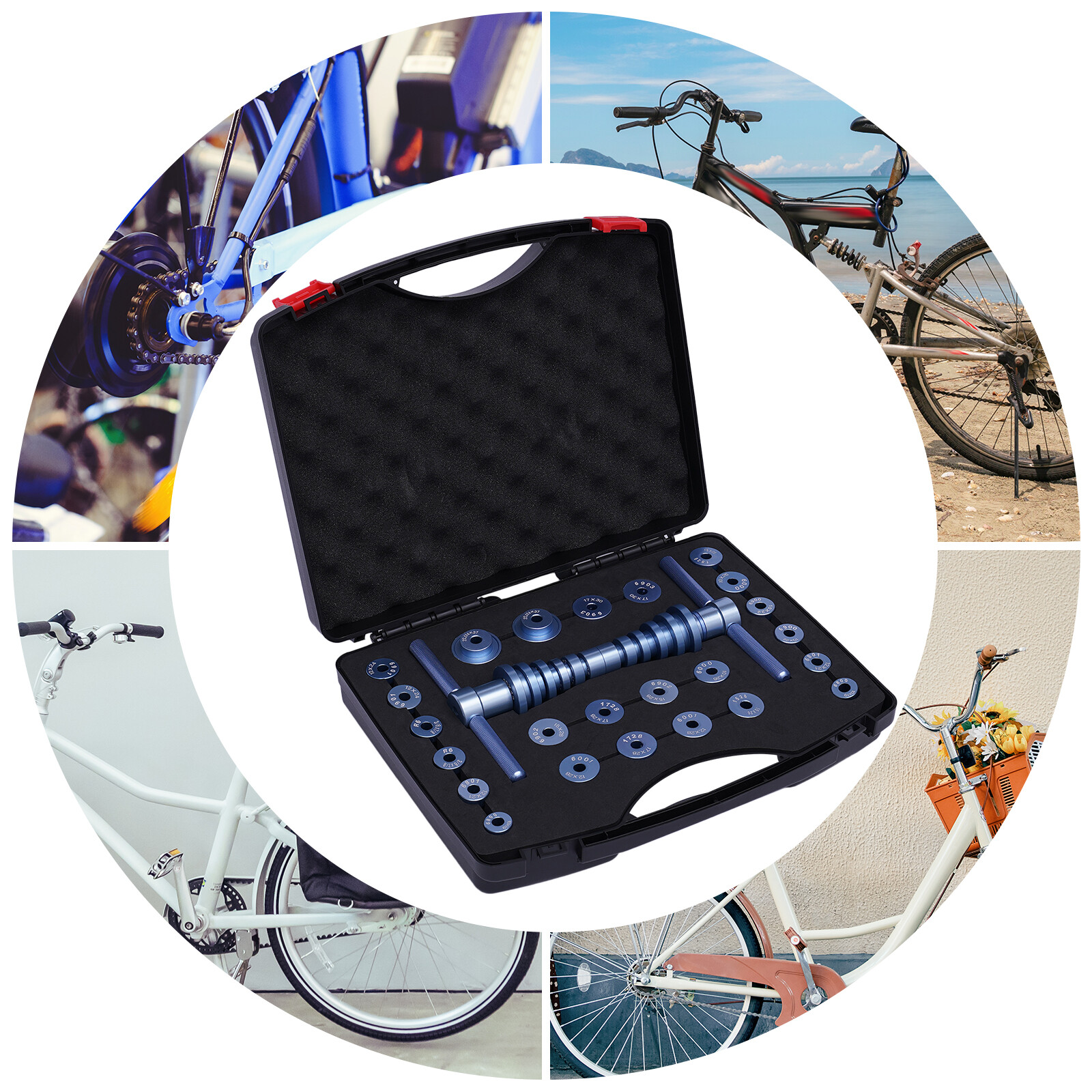Bicycle Bearing Press Set Installer Tool Kit Set Turning Point for Wheels Hub
