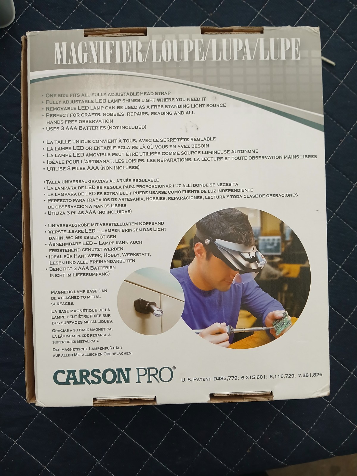 Carson Optical Pro Series MagniVisor LED Lighted Head Visor Magnifier CP-60