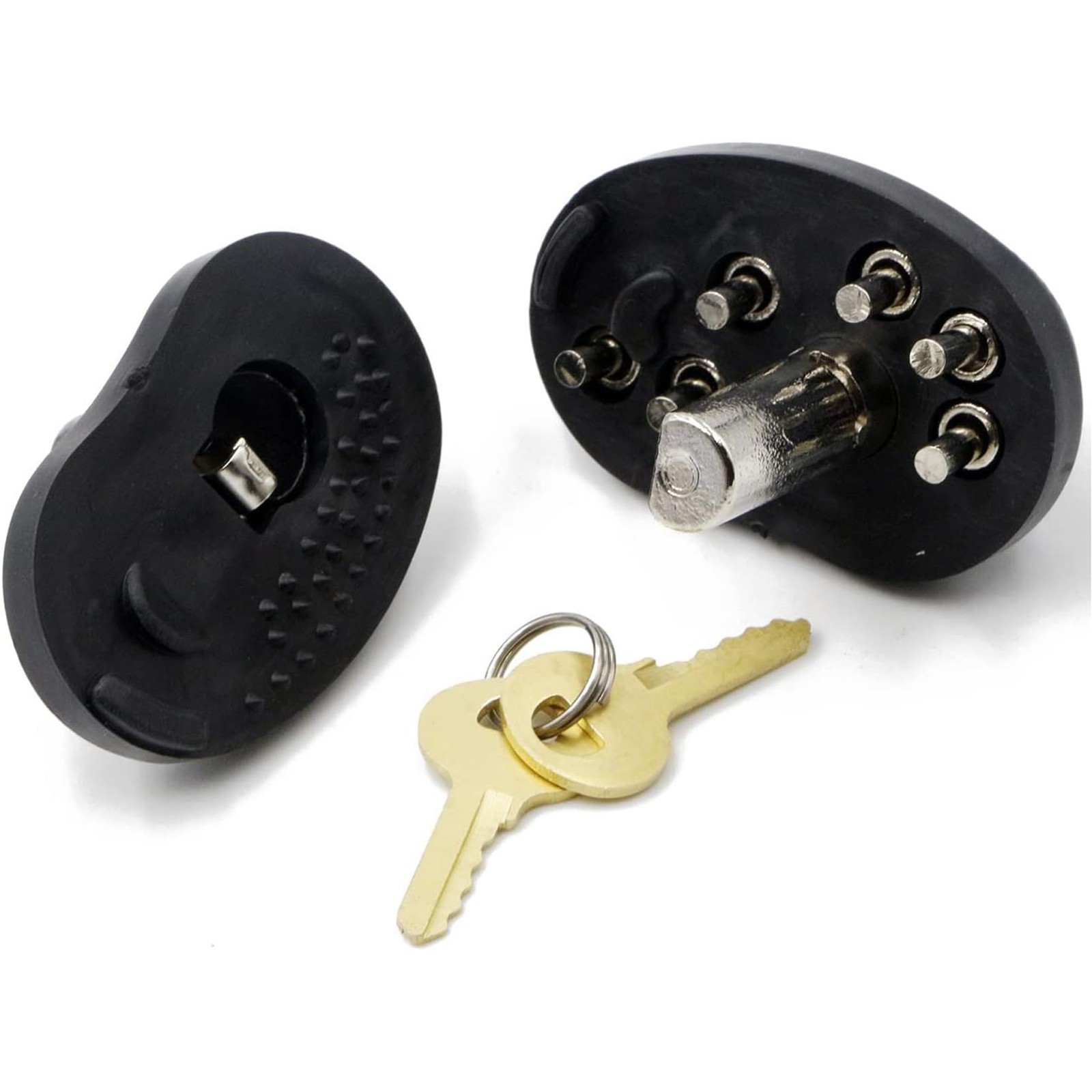 Keyed Alike Trigger Lock, Adjustable Gun Safety Lock with 2 Brass Spare Keys,...