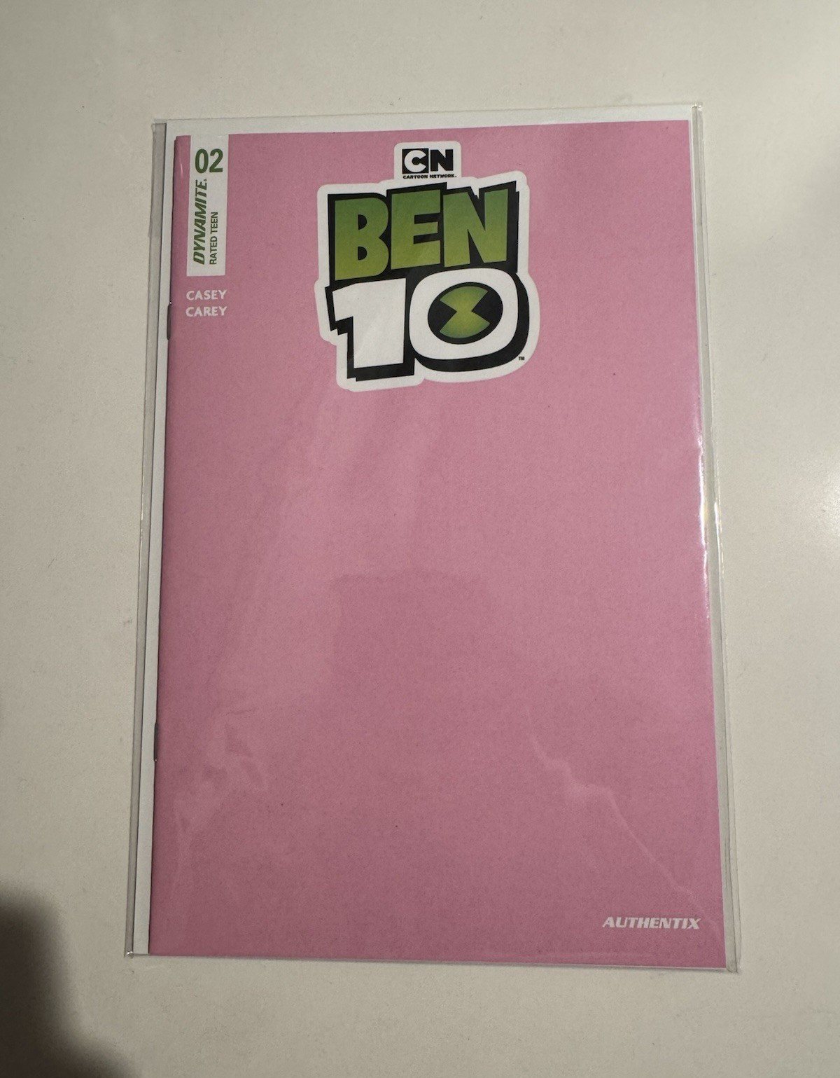 Ben 10 Issue #2 Cover ZF: Pink Blank Authentix - Blind Bag Exclusive
