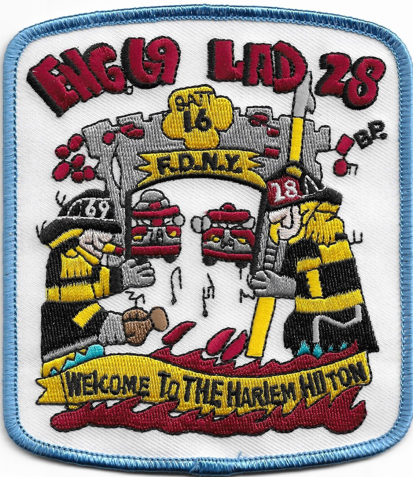 New York City - Engine - 69 / L-28 "Harlem Hilton # 2" (4" x 4.75") fire patch