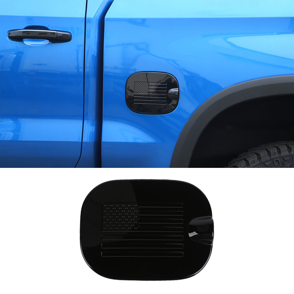 Black Fuel Tank Cover Trim Gas Door For Chevrolet Silverado GMC Sierra 2019-2023