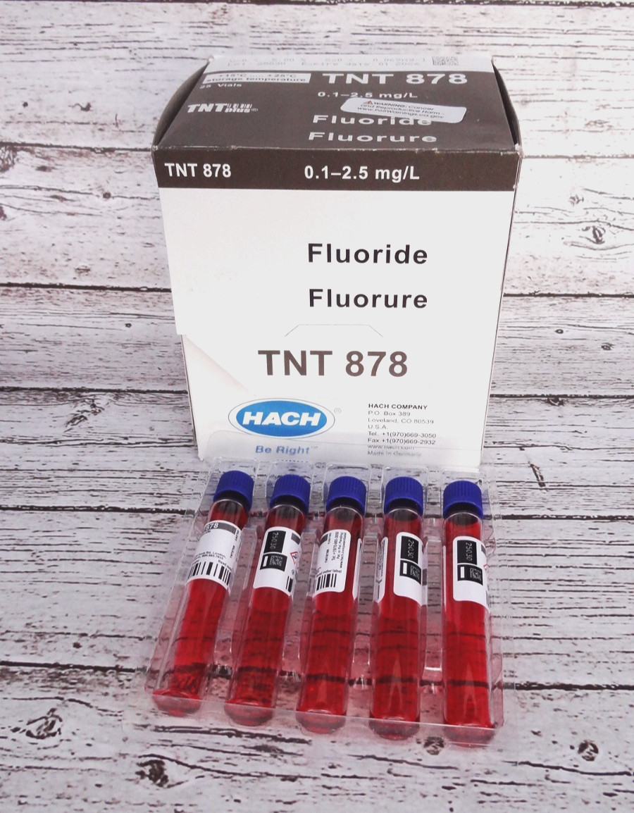25/PK Hach TNT878 TNTplus Fluoride 0.1 to 2.5 mg/L Fluoride (Exp. 01/26)