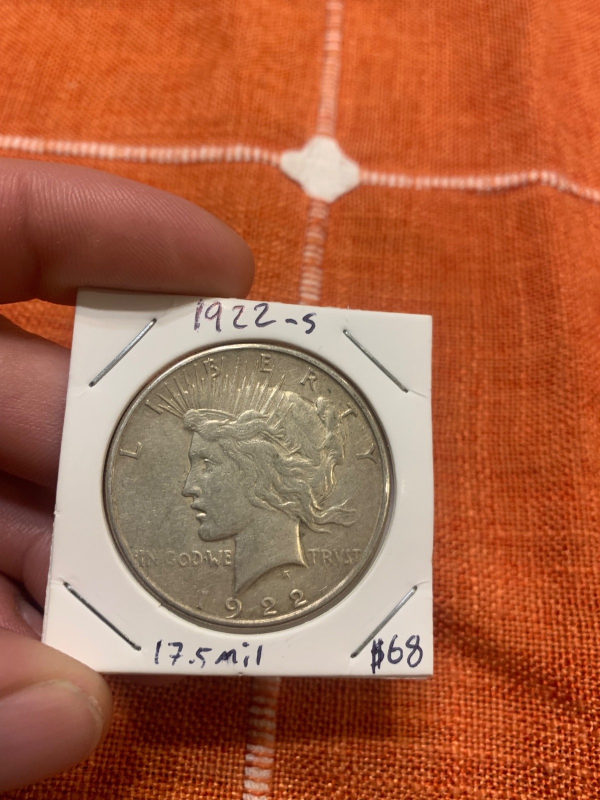 1922- S peace dollar