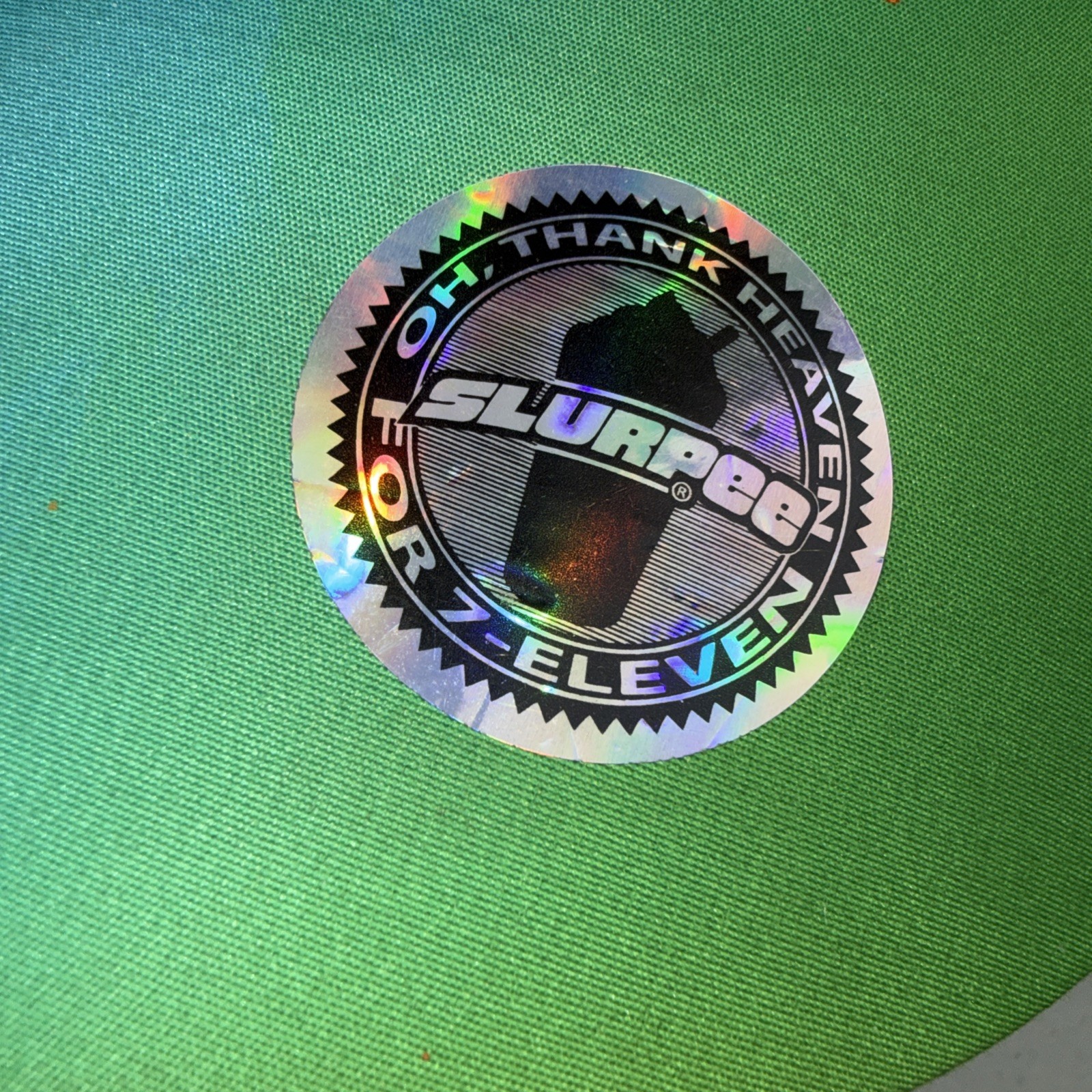 7-11 Slurpee Hat Cap Multi Brite Colors Hook Loop Bill sticker