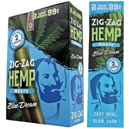 ZIG ZAG Organic Wrap BLUE DREAM Full Box 25 Pouch of 2 each