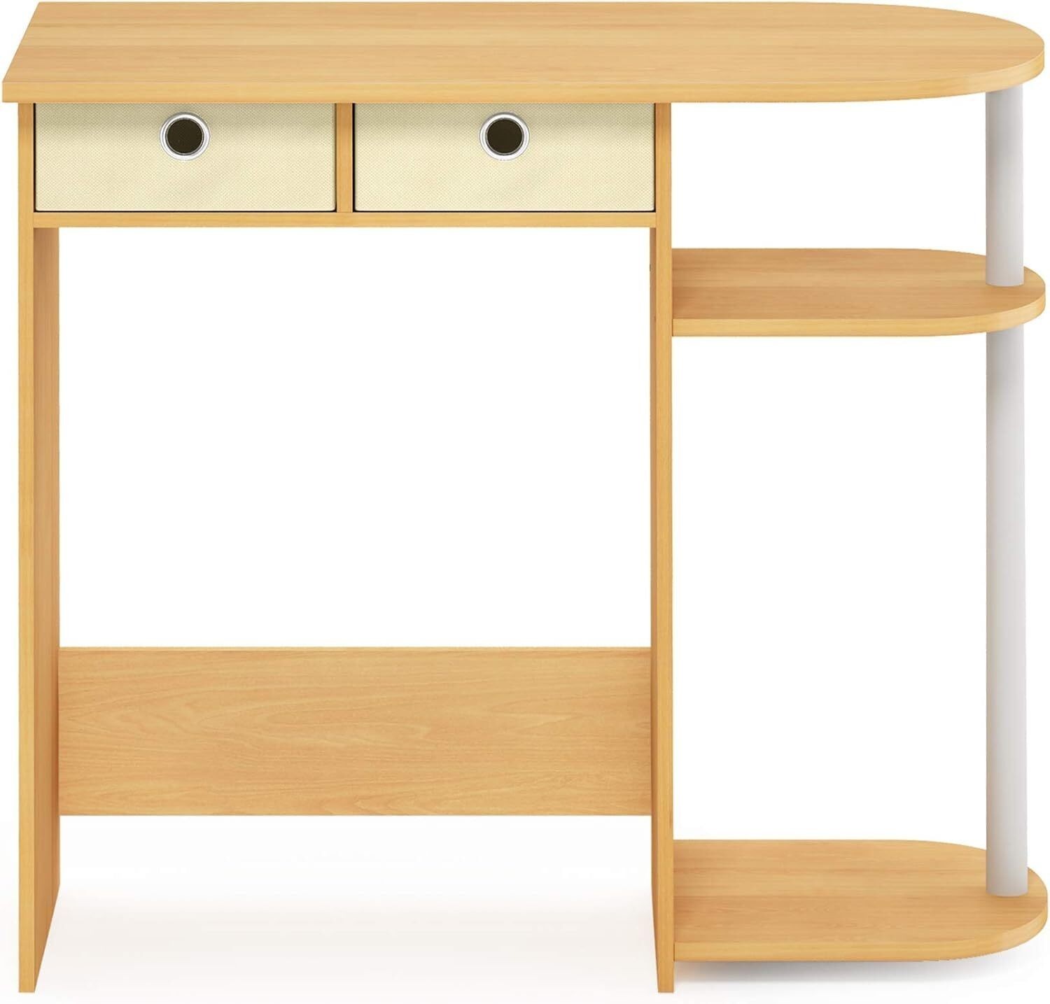 Home Laptop Notebook Computer Desk Table w/ Drawer Bin Writing Desk Small Space
