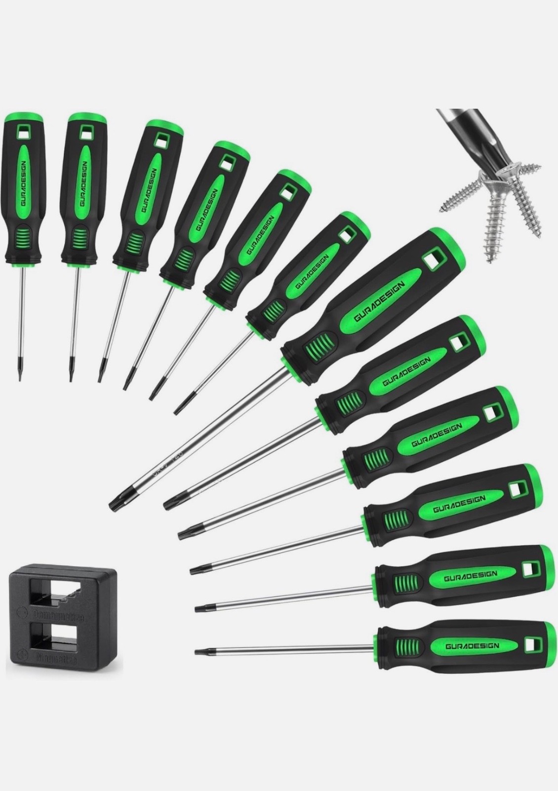 13 Pieces Magnetic Torx Screwdriver Set ，T5 -T40 Star Screwdrivers
