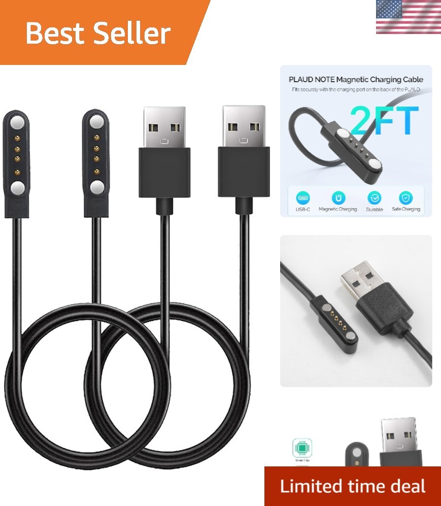 Fast Charging & Tangle-Free Magnetic Cable for AngelSense GPS Tracker - 2ft Long