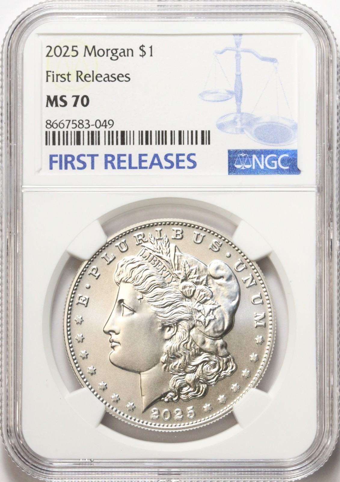 2025 $1 Morgan Silver Dollar NGC MS70 - First Releases Label