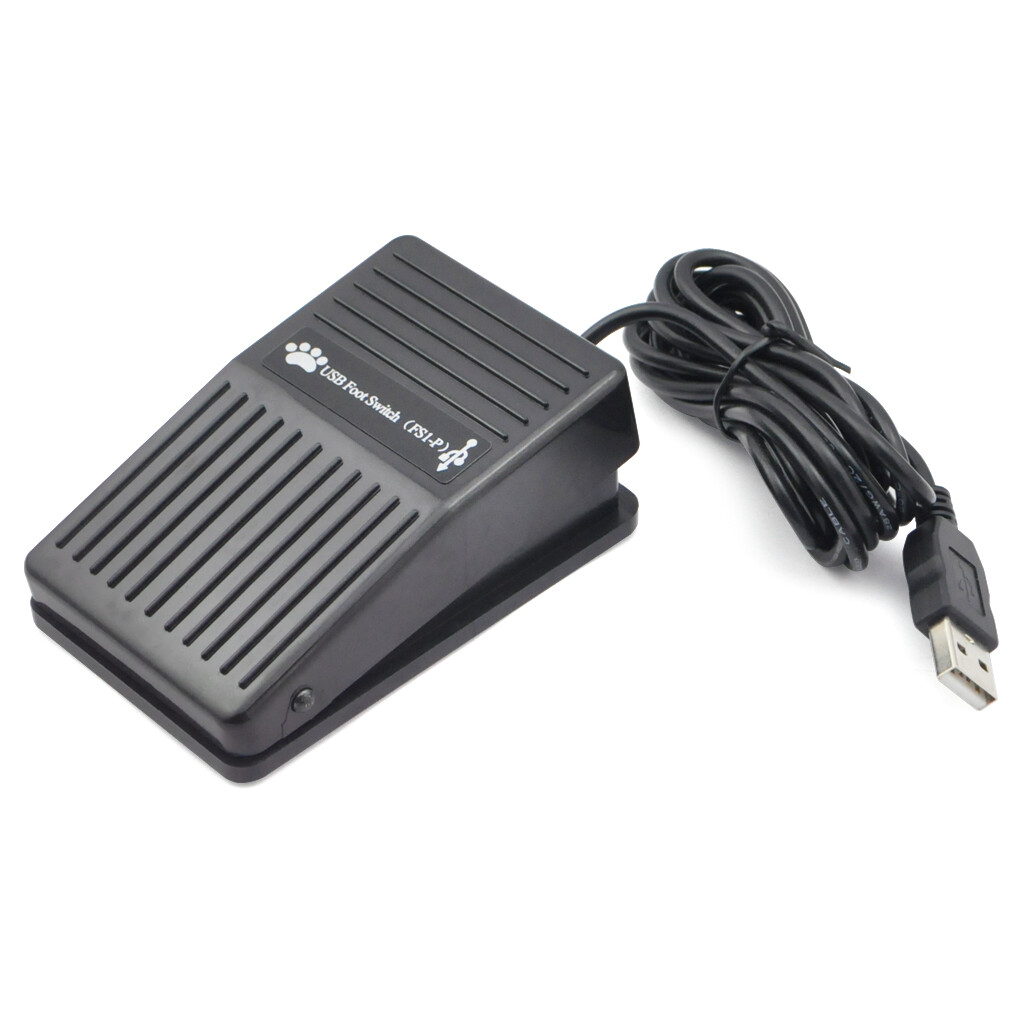 USB Foot Switch Game PC Hands Free One Key Control Mouse Keyboard Transcription