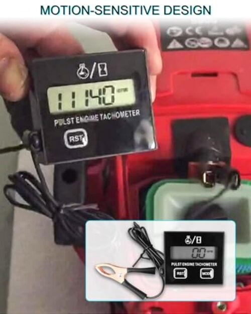 Small Engine Digital Inductive RPM Tachometer Tool Fit for Chainsaw Cropper