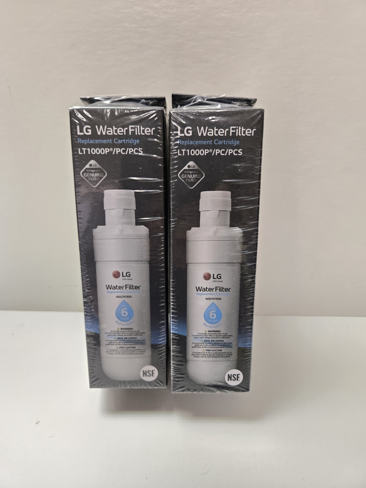 LG Genuine LT1000P/PC/PCS Refrigerator Replacement Water Filter Lot of 2