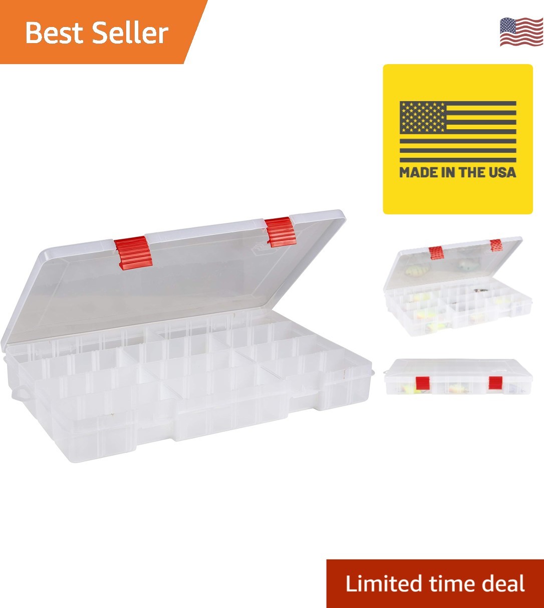 Compact RUSTRICTOR Stowaway 3700: Ultimate Clear Tackle Box to Prevent Corrosion
