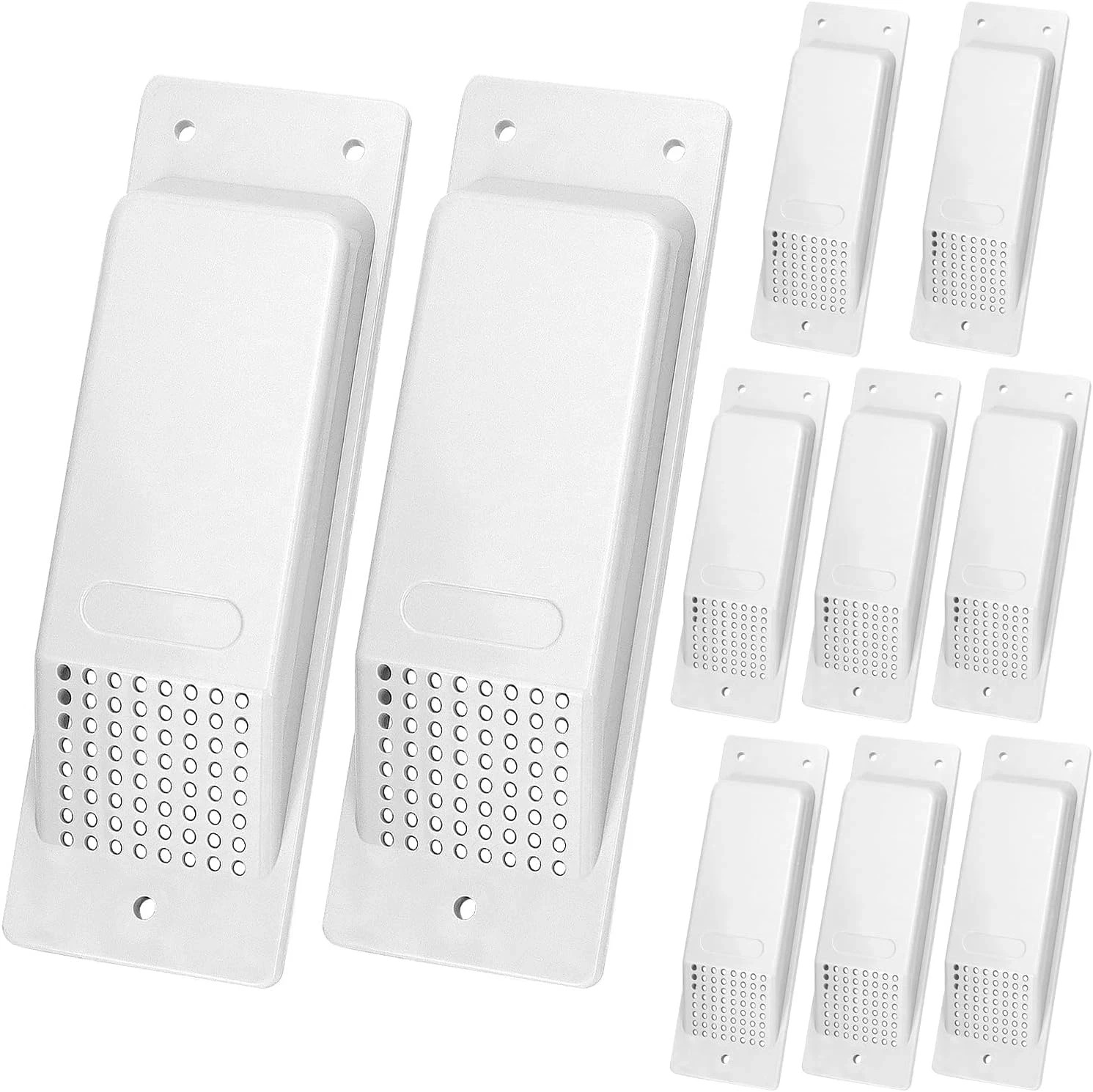 Shipping Container Air Vents - 8" x 2.6" Light Grey, 10 Pack Enhanced Cross Flow
