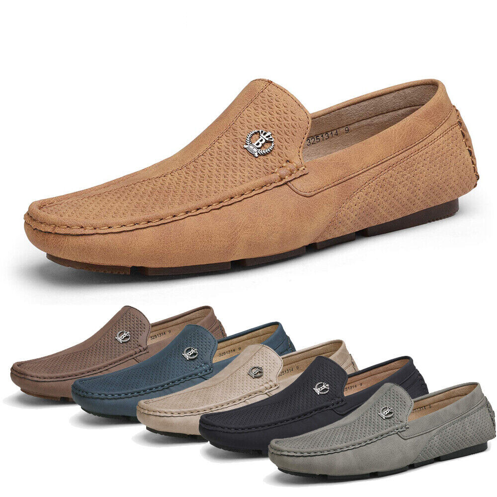 Men Driving Loafers Dress Shoes Casual Slip On Flat Moccasins 6.5-13