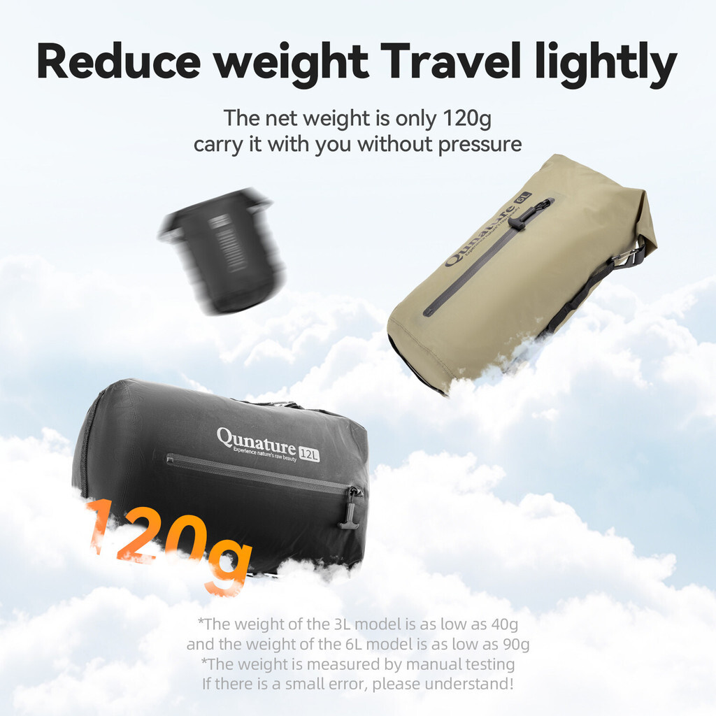 Qunature Compression Sack,3/6/12L Waterproof & Ultralight Sleeping Stuff Bag