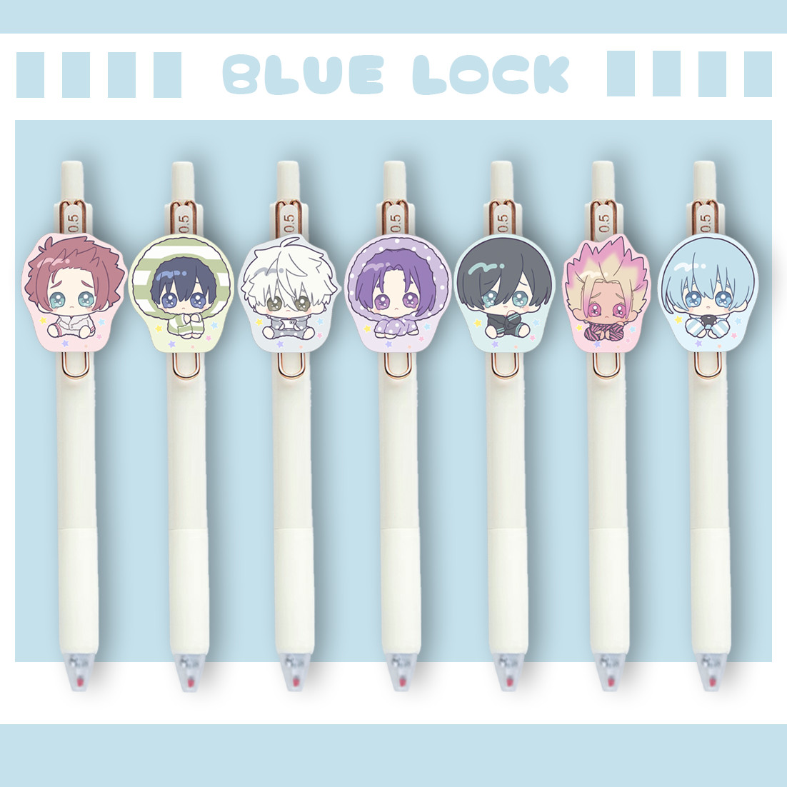 Gel Pen BLUE LOCK Retractable Pen Neutral Pen Black Pen Cute Ballpoint Pen Gift