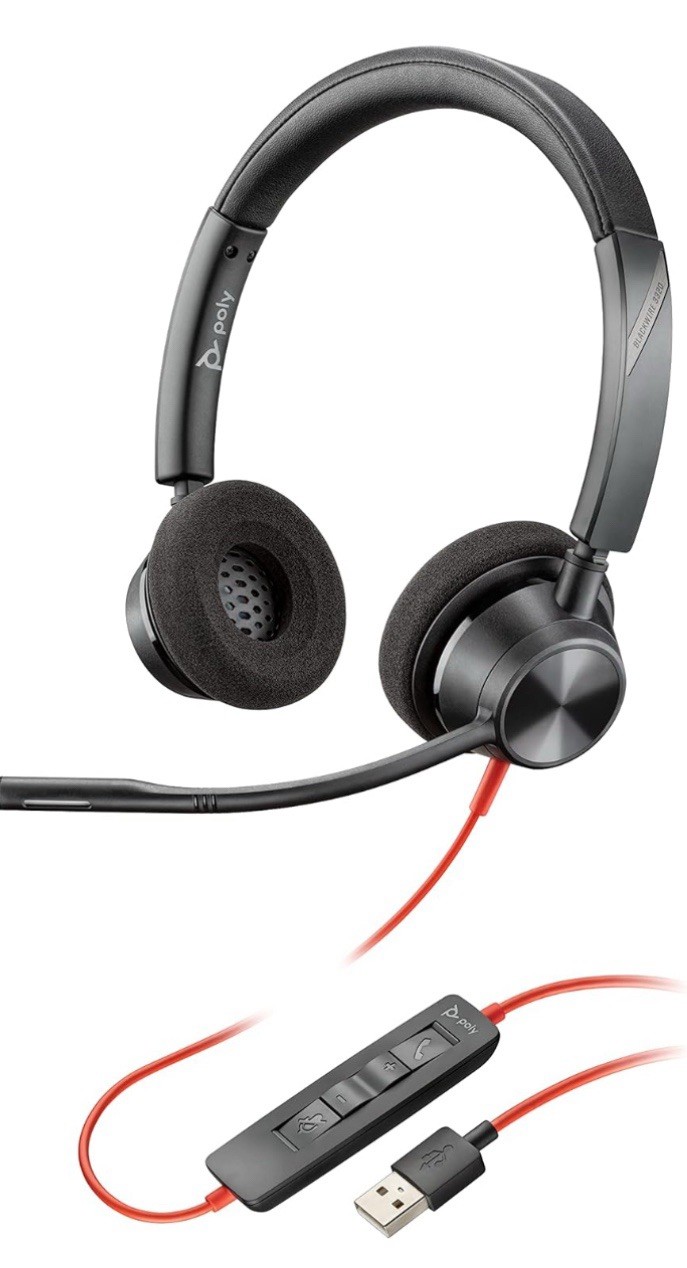 HP Poly Blackwire 3320 USB-A Stereo Headset - New Sealed In Packaging