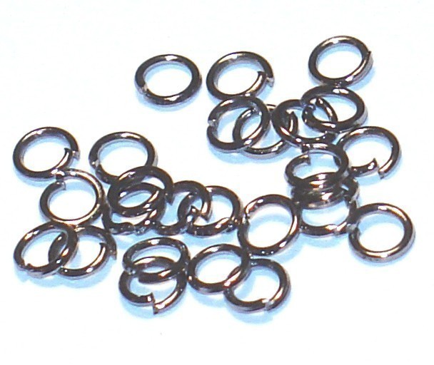 200 pcs of Gunmetal Plated Brass Jumpring 4mm