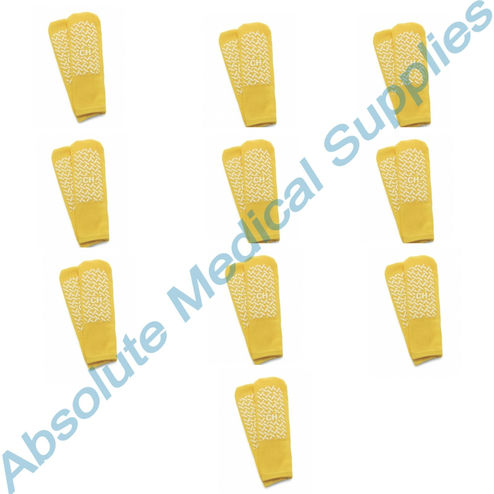 *10-Pack* Medline Double Tread Fall Prevention Slippers Size-Child MDTPS4B01FPY