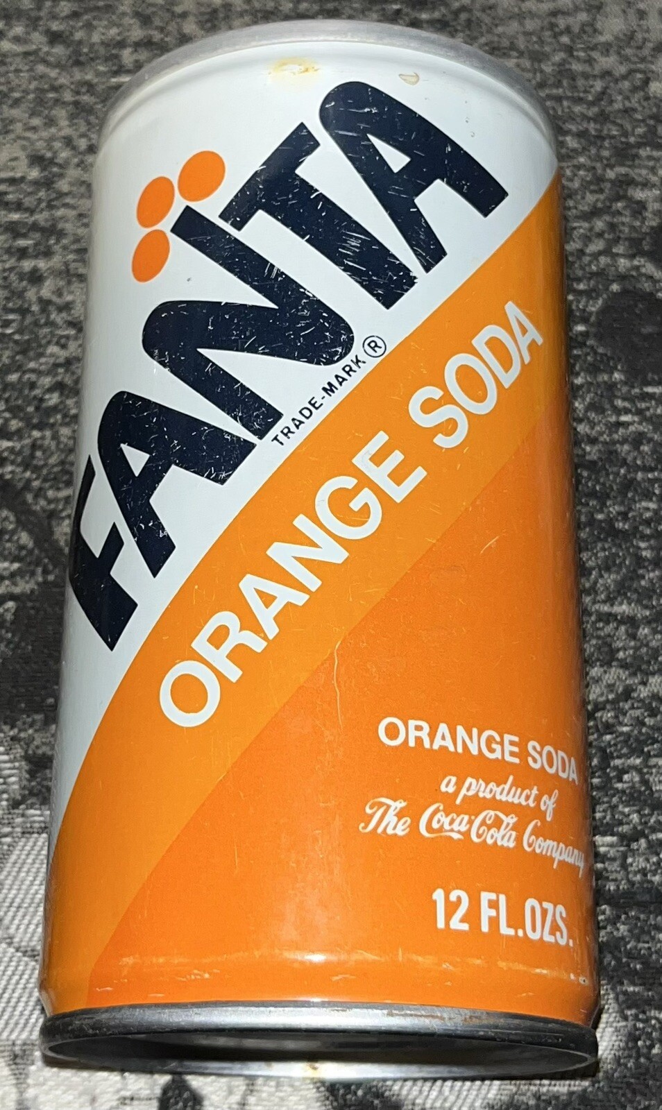 VINTAGE FANTA ORANGE SODA PULL TAB STEEL CAN