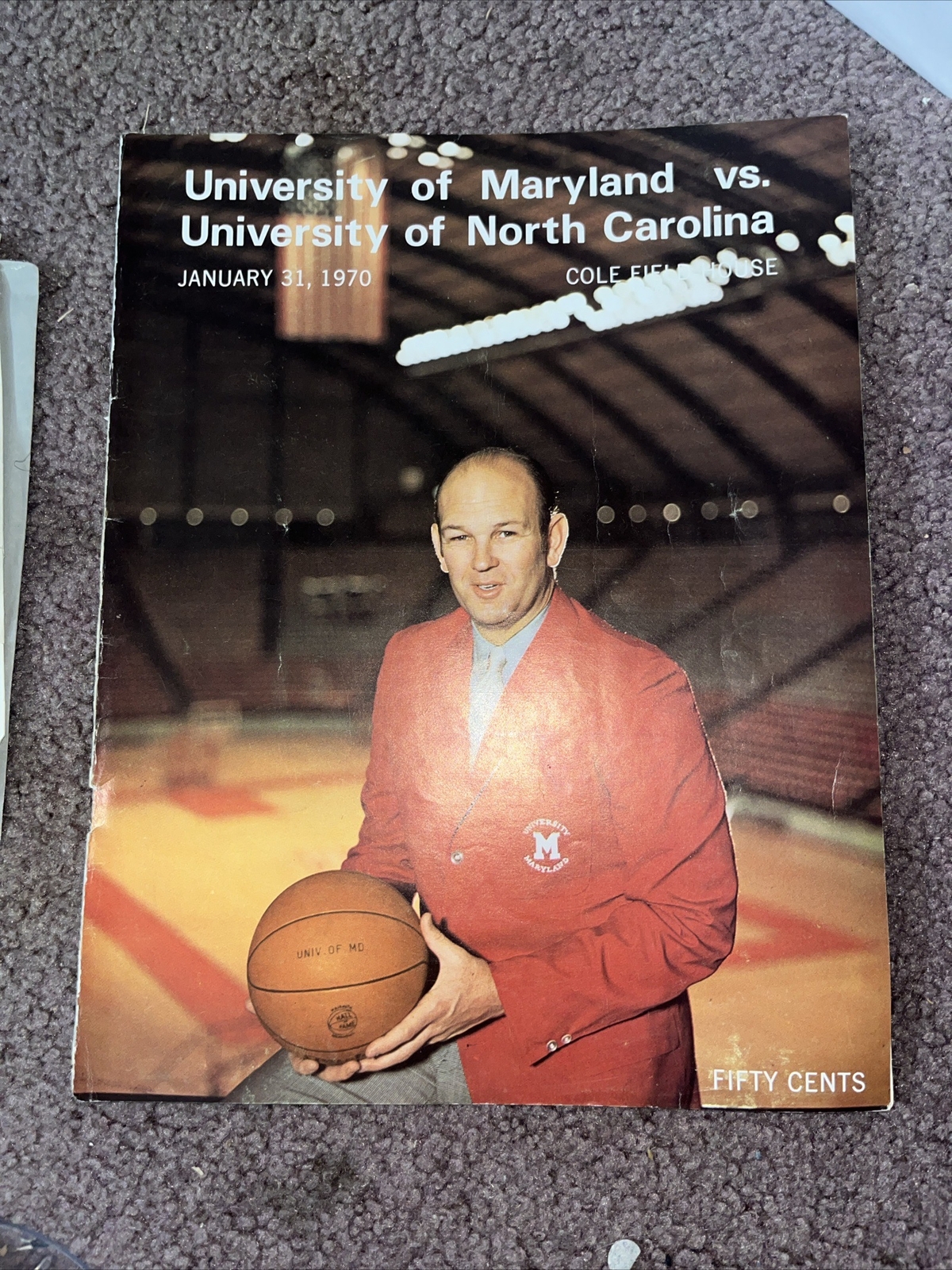 Jan 31, 1970l Md TERPS V. North Carolina BASKETBALL PROGRAM Lefty Driesell ACC