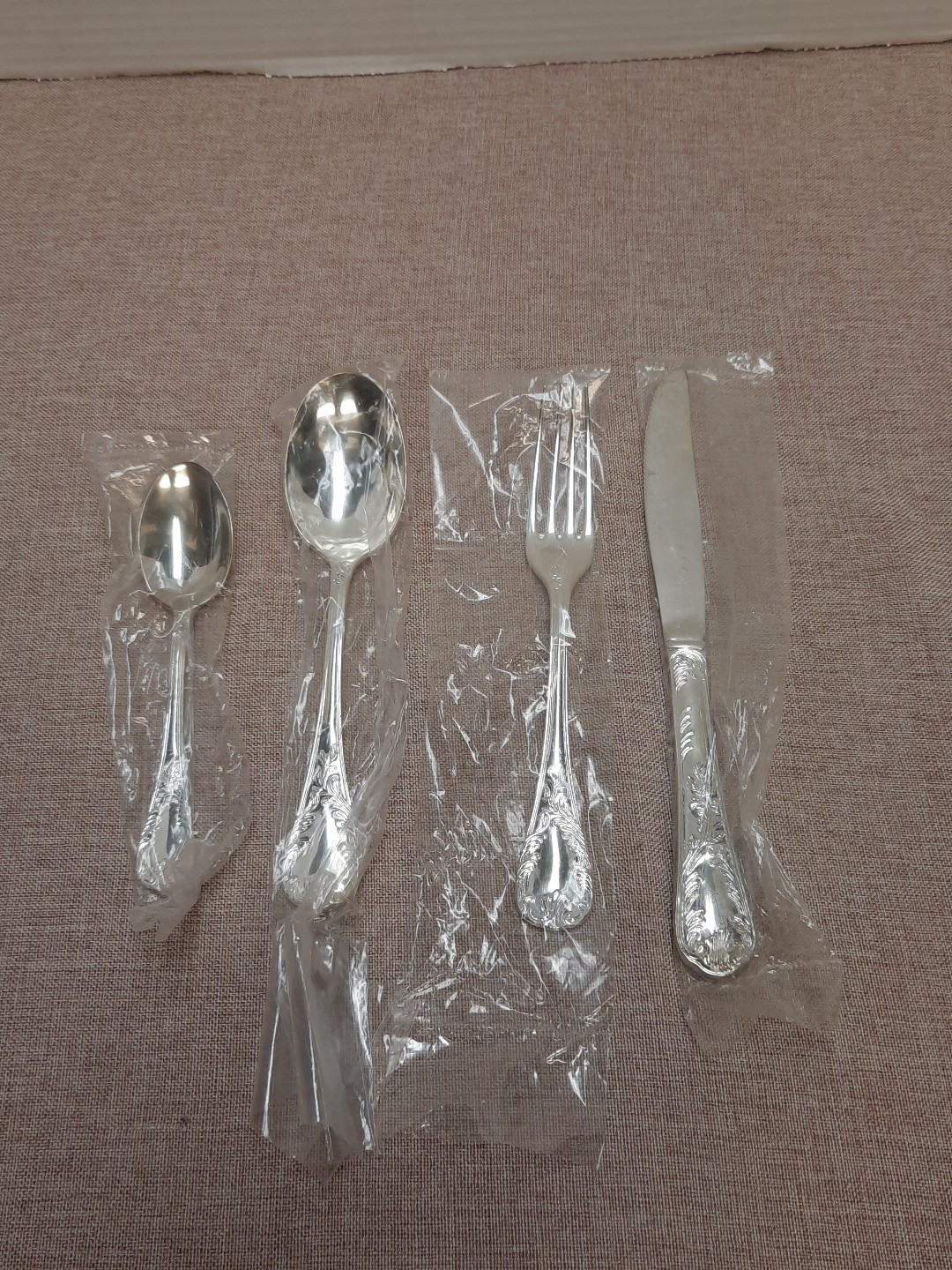 Stainless 4-Piece Place Flatware Setting Marly Pattern NEW SEALED