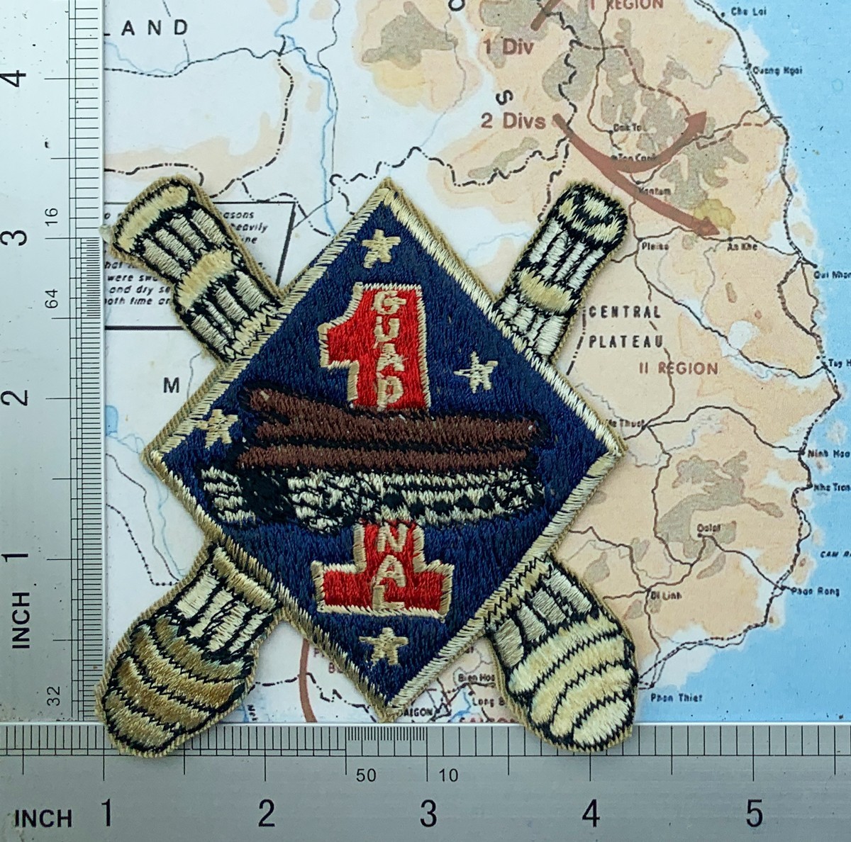 Patch , USMC 1st Marine Division , 1st Tank Battalion , t9-571