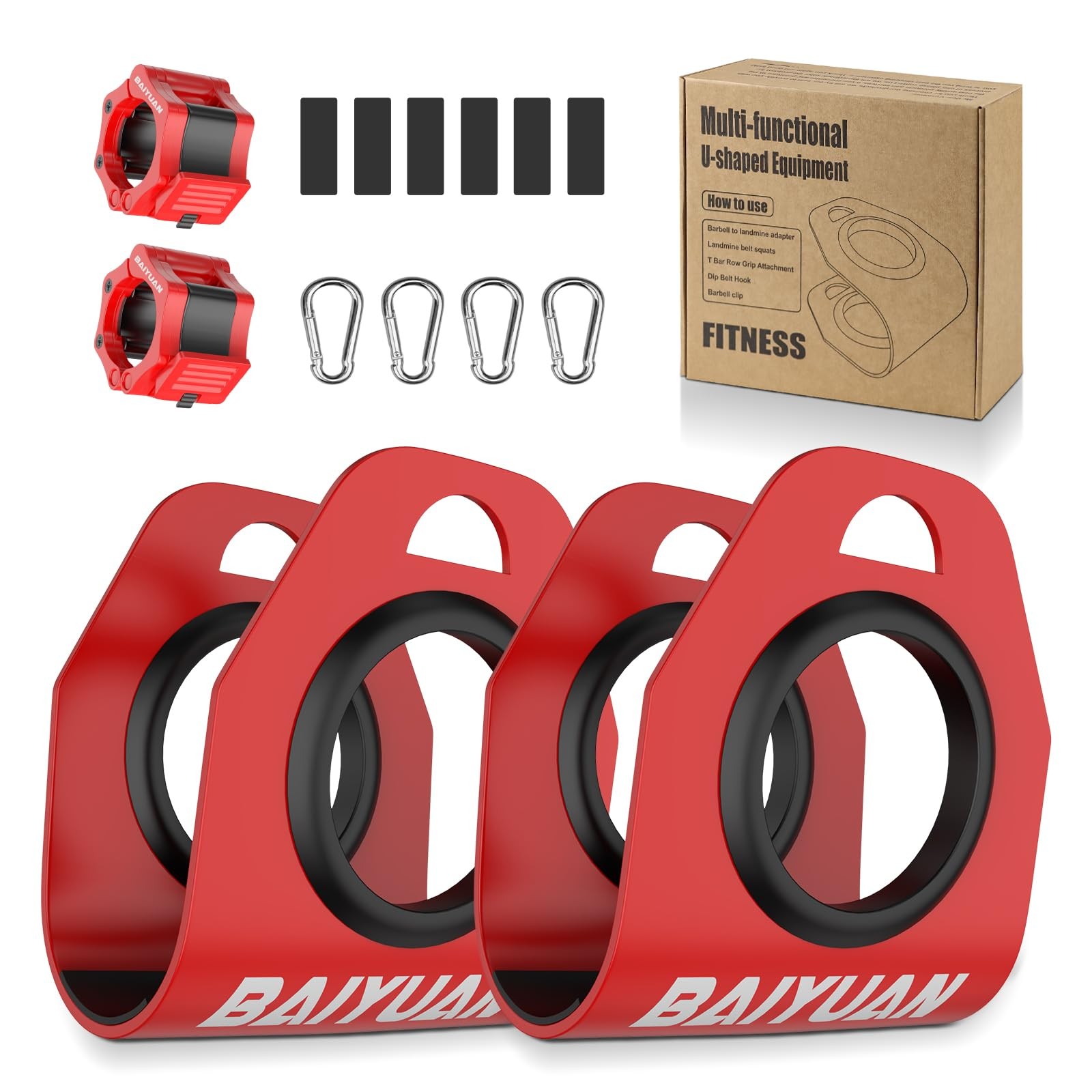 Home Gym Clips, Convert Dumbbells to Barbell, Turn Bars into Landmines, T-Bar...