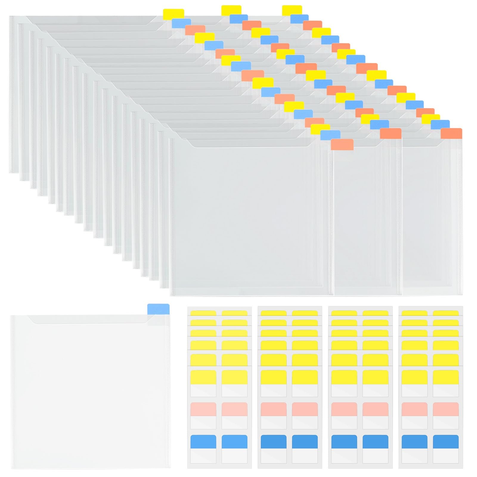 Scrapbook Paper Storage Organizer 6x6 Inch 36 PCS With 60 PCS Sticky Tabs