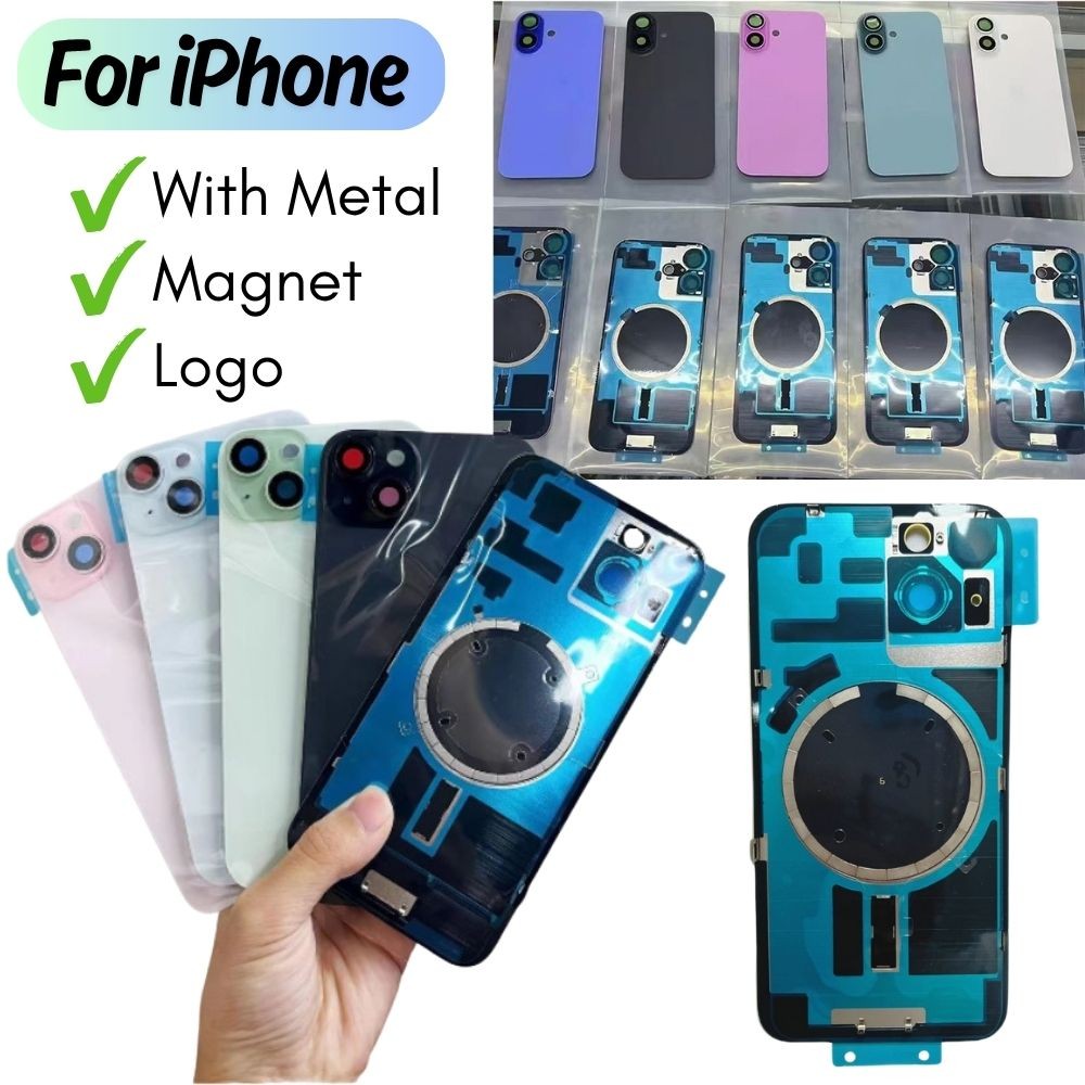 For iPhone 17 16 15 14 13 12 11 XS XR X Lot Big Hole Replacement Rear Back Glass