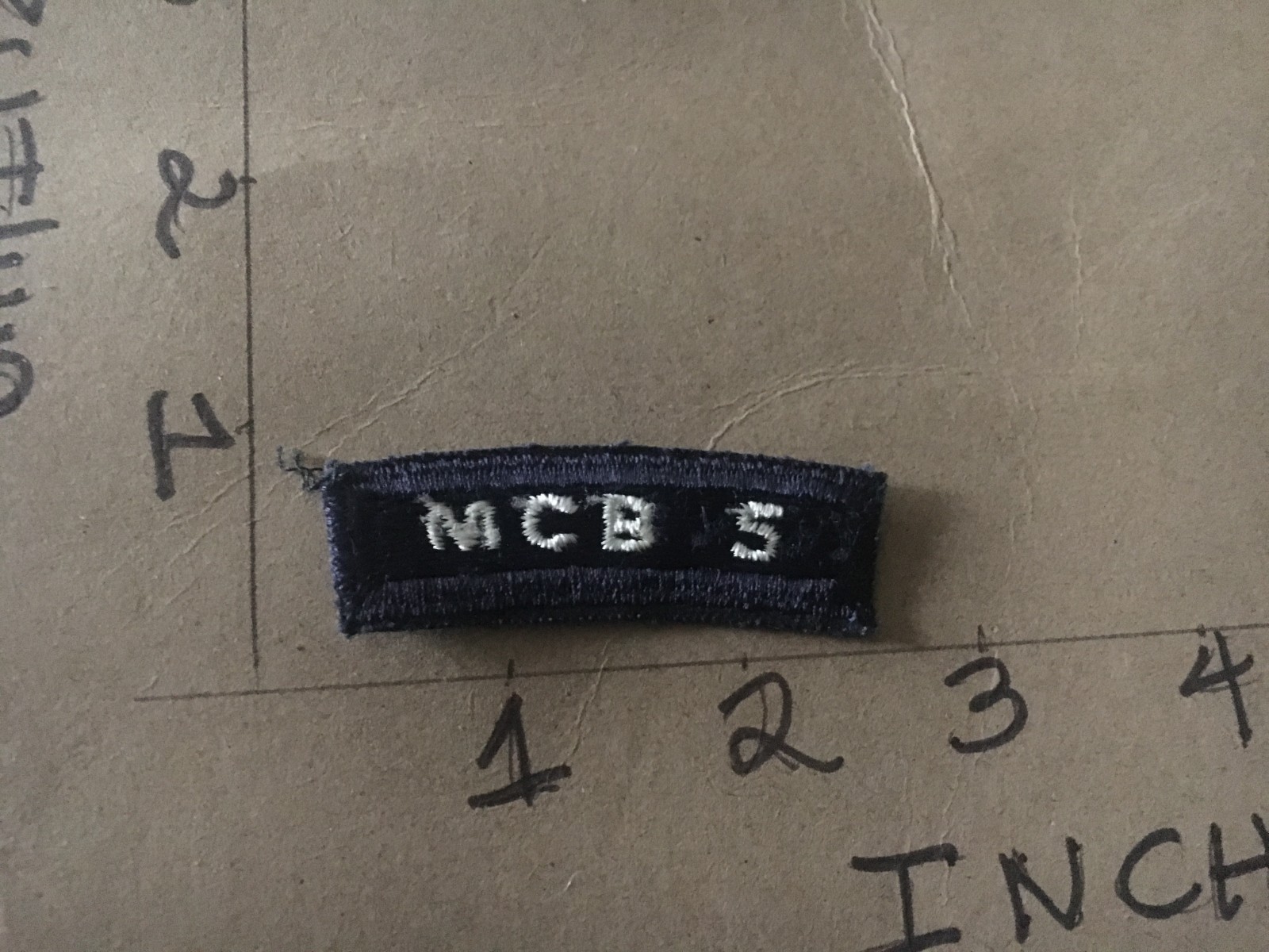 US NAVY SHOULDER STRIP TAB *** rocker *** Patch Mcb 5