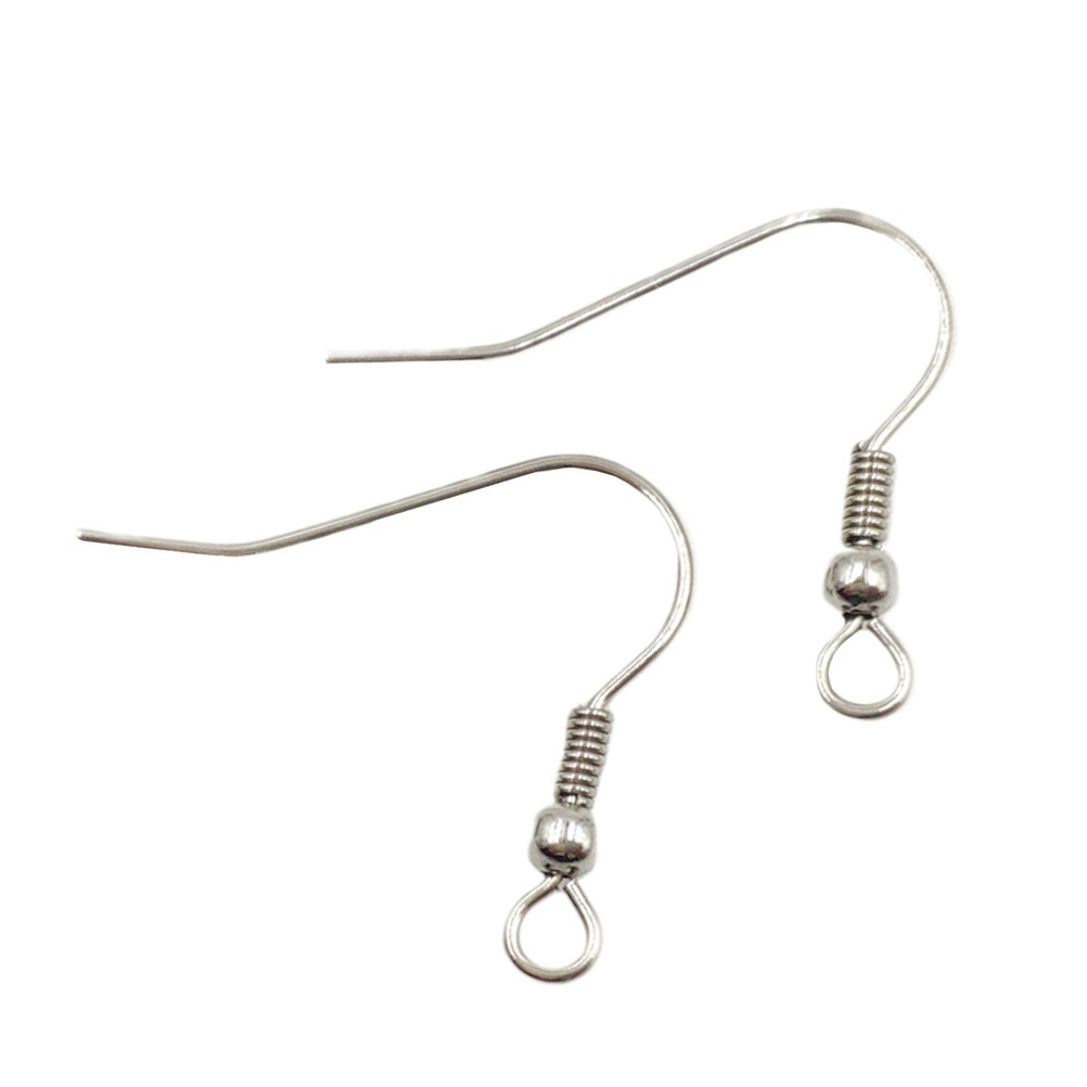 100Pcs Silver Titanium Steel Earwire Hooks for Elegant Daily Earrings