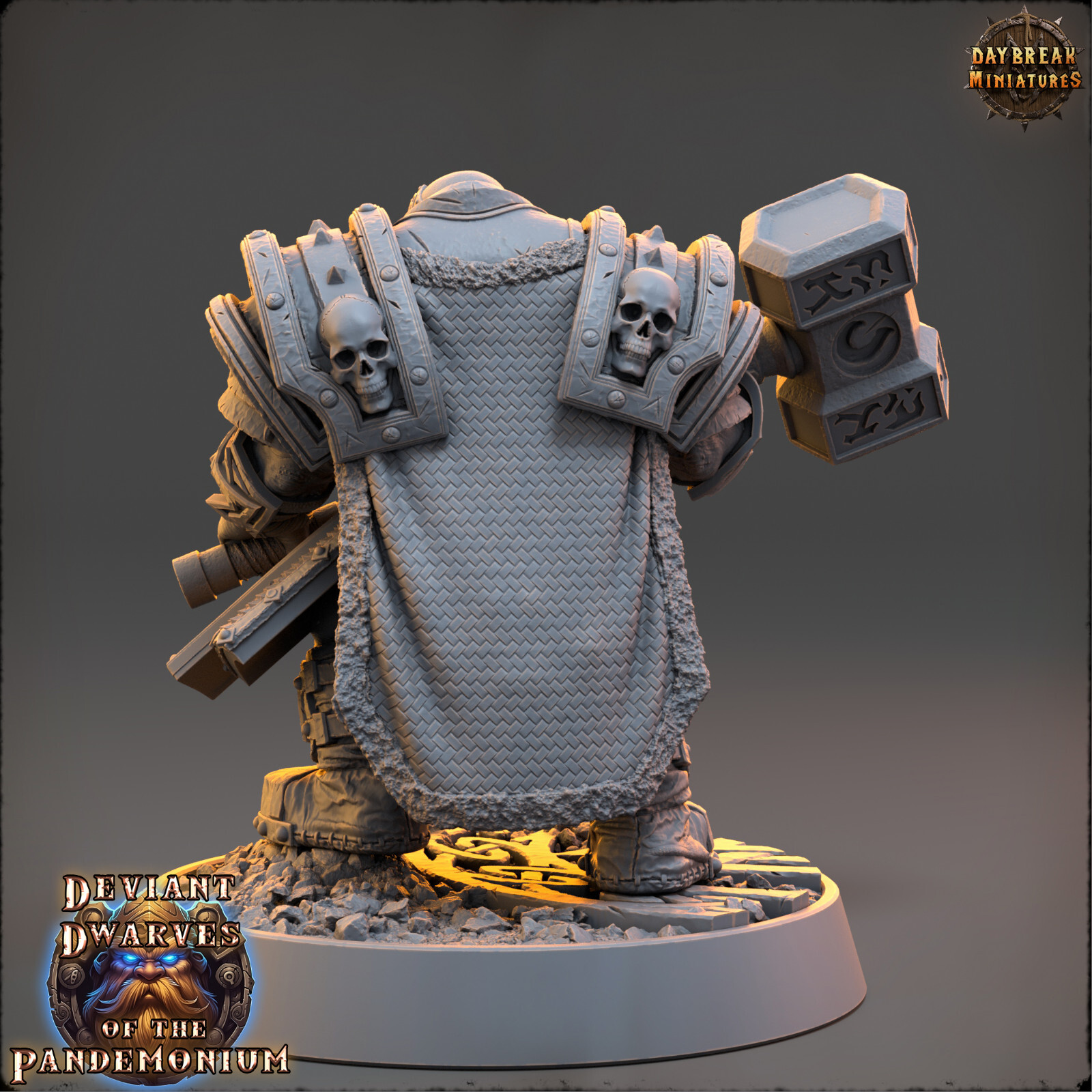 Deviant Dwarf Warrior Joriz | DayBreak Miniatures | Compatible with D&D/AOS